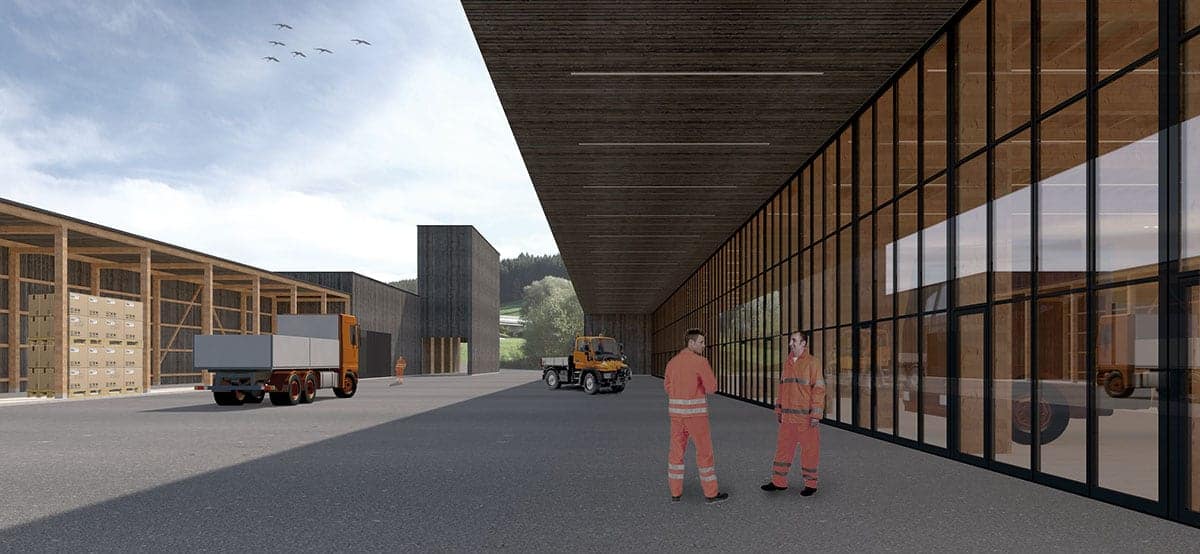 <b>065.</b> Neubau Werkhof und Stützpunkt für die N16<br>Loveresse, 2013 – Projektwettbewerb