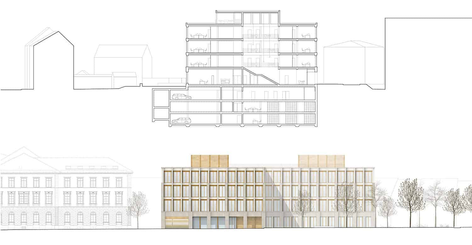 <b>083.</b> Ergänzungsbauten<br>Regierungsgebäude, Frauenfeld, 2016 – Projektwettbewerb